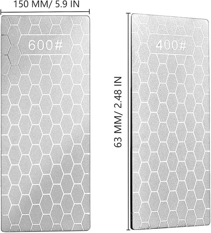 Diamond Sharpening Stone for 6 PCS Diamond Plate Honing Stone for Kitchen Sharpening Dull Knives Grindstone (SET-A)