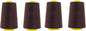 Mandala Crafts 4 Pack of Serger Threads Cones Spools - 40S/2 24000 Yards Polyester Dark Brown Threads for Sergers Machine and Overlock Quilting Sewing Machine