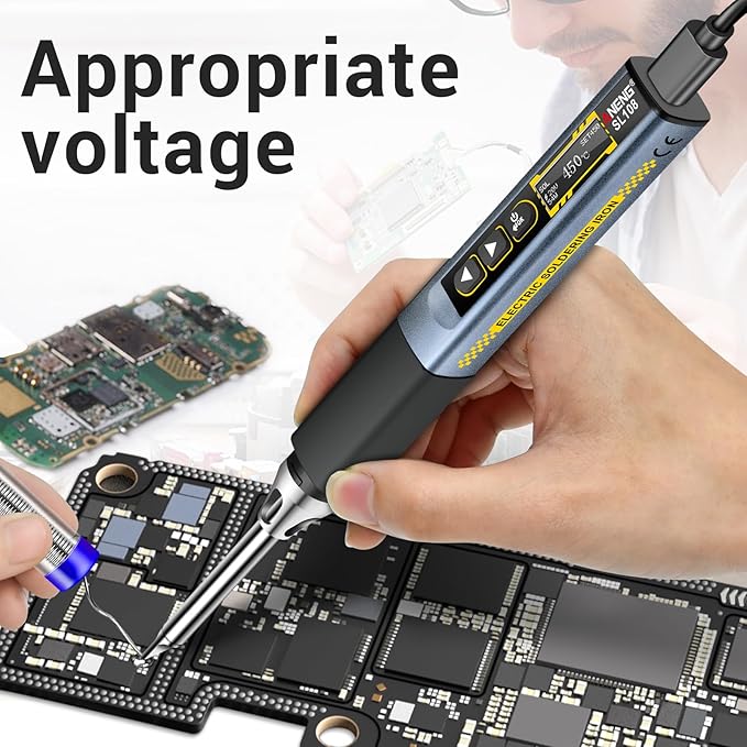 Soldering Iron Kit, Portable Corded Soldering Iron 95W 3S Fast Heating 212-842℉, Pre-set 3 Groups Temperature Portable Welding Tools for Metal Electric Repairs DIY (SL108)