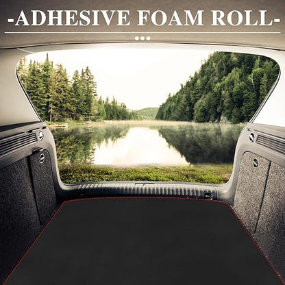 Adhesive Foam Padding Roll Closed Cell Sponge Neoprene Insulation Board Foam Sheet Pad with Sticky Back for Anti Vibration, Anti-Slip, DIY Crafts, Gaskets, Cosplay, Costume (12x59x1/16 inch)