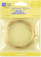 Artistic Wire 10 Gauge Tarnish Resistant Brass Craft Jewelry Wrapping Wire, Gold Color, 5 ft
