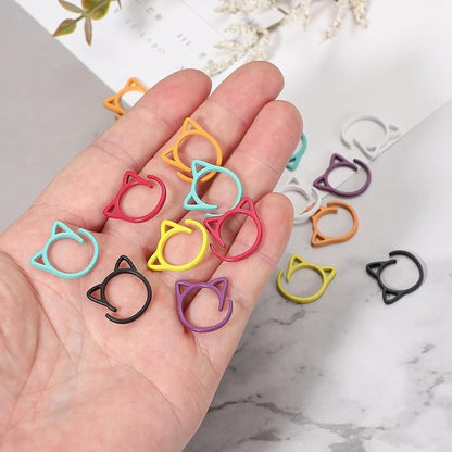 uxcell 50pcs Stitch Markers, Spiral Stitch Markers Crochet Needle Clip Counter Knit Ring Crochet Locking Sewing Accessories for DIY Handcraft Knitting and Crocheting, Fluorescent Yellow