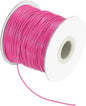 MECCANIXITY Waxed Cord 1mm Waxed Thread 87 Yard Wax String Leather Cord for Bracelet Making, Necklaces, Beading, Jewelry Making and DIY Crafts(Dark Pink)