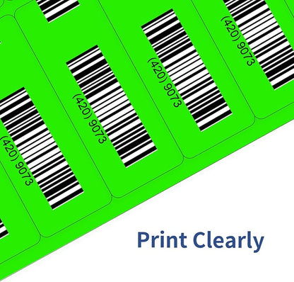 STARLIBOO 1" x 2-5/8" Address Labels- Neon Color Fluorescent Stickers for Laser/Inkjet Printer mailing Labels 8.5"×11"- Fluorescent Green