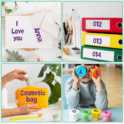 Alphabet Stickers, 1'' Inch, 12 Sheets, Deep Purple Letter Stickers, Self-Adhesive Vinyl, Mailbox Numbers, Classroom & Home Decor