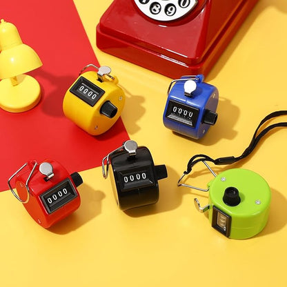 FEBSNOW Handheld Tally Counter Clicker 4 Digital Number Click Counter for School Event Golf Sports Office Stadium