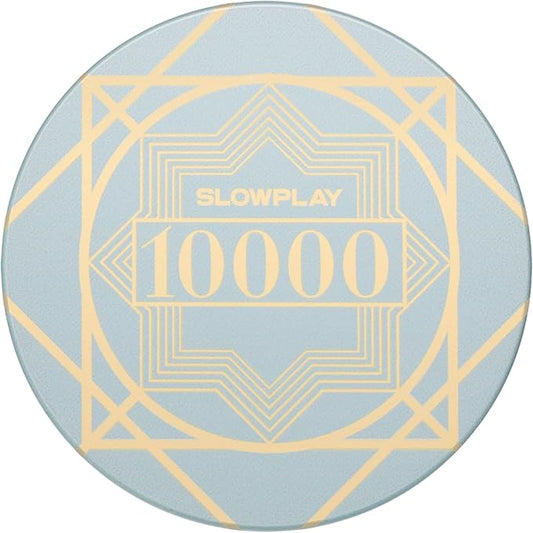 SLOWPLAY Nash Ceramic Poker Chips in Bulk, Casino Grade Ceramic 12-Gram Poker Chip for Texas Hold'em, 43mm Professional Chips Pack of 50 with Denomination of 10000