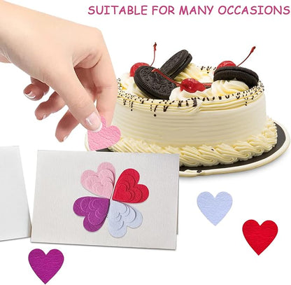 Heart Stickers, Self Adhesive Heart, Felt Decoration for School Bag, Craft Stickers for Scrapbooking Supplies Kit