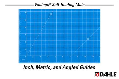 Dahle Vantage 10690 Premium Self-Healing Cutting Mat, 9"x12", 1/2" Grid, 5 Layers for Max Healing, Perfect for Crafts & Sewing, Blue