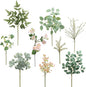 Serra Flora Artificial Greenery Stems Box Set,(Pack of 44pcs) with 9 Kinds of Faux Pink Green Filler for DIY Bridal Bouquets Wedding Floral Arrangement Table Centerpieces