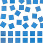50 Pieces Blue Mosaic Tiles for Crafts 1" Ceramic Tiles Assorted Colors Square Ceramic Mosaic Project Supplies for Photo Frame Mosaic Stepping Stones Bath Old Pool Furniture Decor