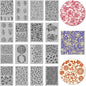CHGCRAFT 16 Sheets 16 Styles Plants Butterflies Wildflowers Polymer Clay Texture Mat Modeling Pattern Pad Leaves Flowers Texture Sheets for Polymer Clay Making Earrings Jewelry Tools, 4×2.6 inch