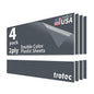 Trotec TroLase | 12"x24"x1/16", 4 Pcs | Smoke Grey/White | 2 Ply | Modified Acrylic | Laser Engraving Double Color Plastic Sheet | Engraving Blanks for Laser, Saw, Guillotine | Made in USA
