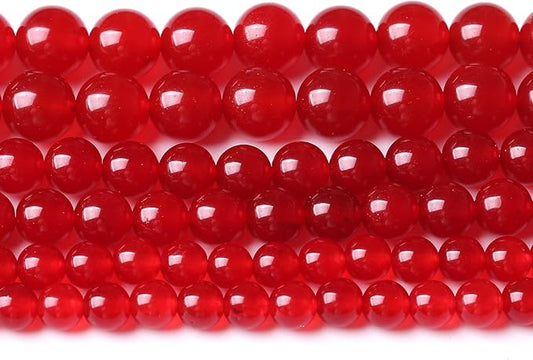 Tiger Eye Round Loose Beads Natural Gem Beads Crystal Energy Stone Beads for Jewelry Making 15" (6MM, Red Chalcedony)…
