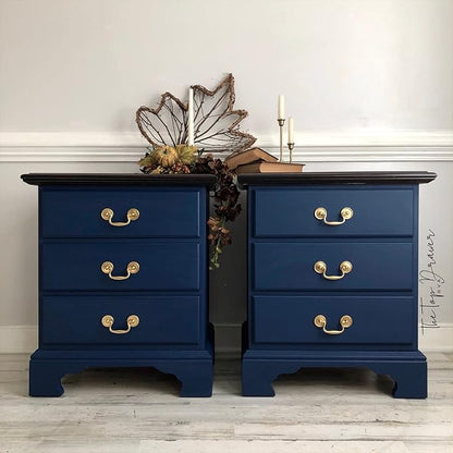 Dixie Belle Paint Company Chalk Finish Furniture Paint - Bunker Hill (16oz) - Matte Indigo Blue Chic Chalk Mineral DIY Furniture Paint
