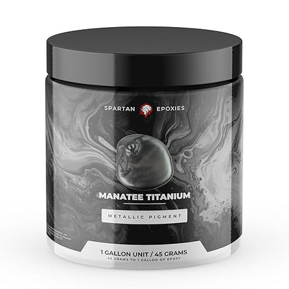 Spartan Epoxies Metallic Pigment Powder for Epoxy - 30 Unique Colors, 4oz for 1 Gallon and 12oz for 3 Gallons of Clear Epoxy, Made in The USA (Manatee, 4oz (45 Grams))