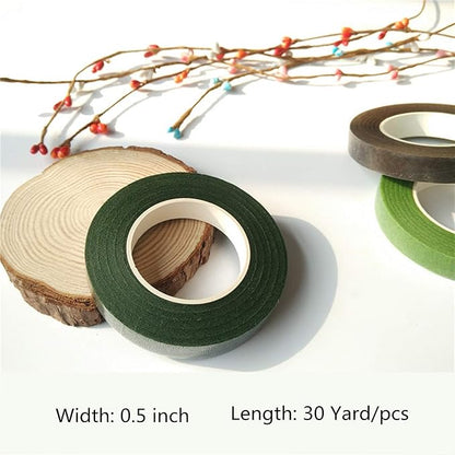 Transun Moo 4 Rolls 1/2 Inch Floral Tapes Florist Wraps for Bouquet Stem and Flowers Making Craft Projects (30 Yards, Mixed Color)