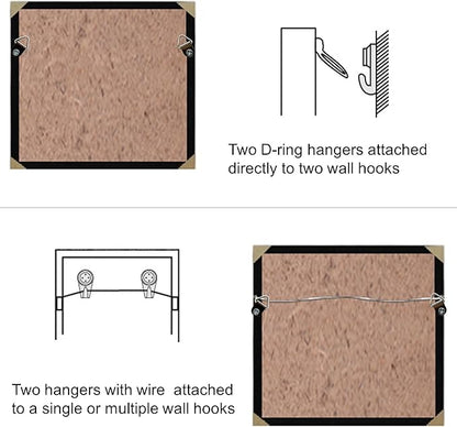 Silver Triangle Ring Picture Hangers (100 Pack) with Screws for Hanging Frames, Paintings, Artwork, Photos on Drywall
