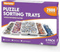 11.5 x 8.3 in Puzzle Sorting Trays Stackable, 6-Pack Puzzle Piece Sorter Trays for 1000/1500/2000 Pieces