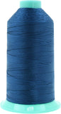 Mandala Crafts Bonded Nylon Thread Airforce Blue Heavy Duty Sewing Threads - 415 YDs Size 346 210D T350 Tex 350 Thread for Leather Jeans Weaving Outdoor Marine Upholstery Threads