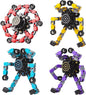 Transformable Fidget Spinners Toys 4 Pcs for Kids and Adults Stress Relief Sensory Toys for Boys and Girls Fingertip Gyros for Party Favors Chrismas Stocking Stuffers Bulk for Teens