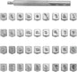 Yoption 37 Pieces Leathercarft Stamping Tool Set, 26 Letters Alphabet & 10 Numbers Stamps Steel Punch Tool 3mm+1 Stamping Handle for Leather Craft