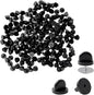 200 Pcs Black Rubber Pin Backs, Enamel Pin Backs, PVC Rubber Lapel Pin Backs, Secure Pin Backings for Replacement Uniform Enamel Pins