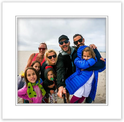 20x20 Mat for 8x8 Photo - Precut White on White Double Mat Picture Matboard for Frames Measuring 20 x 20 Inches - Bevel Cut Matte to Display Art Measuring 8 x 8 Inches - Acid Free ONE MAT