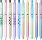 Gel Pens,10 Pcs Medium Point Smooth Writing Pens Cute Pens for Women, High-End Series 0.7mm Black Ink Pens for Journaling Note Taking, School Office Supplies (10 Pcs Gradient and Geometric)