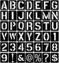 42 Pcs 3 Inch Alphabet Letter Stencils Symbol Numbers Stencils, Reusable Plastic Letter Template Set for Drawing on Wood, Wall, Glass, Porch, Fabric, Rock, Sign and Craft Decoration (Black)