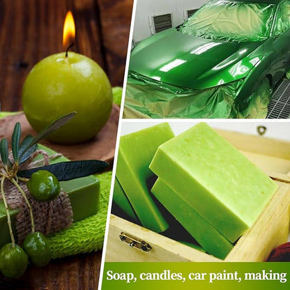 Dark Green Mica Powder, Natural Shimmer Mica Powder for Epoxy Resin/Candle/Soap/Lip Gloss/Slime/Quicksand/Bath Bombs/.Car Paint pigments.Candle Dye,Soap Making Dye(50g/1.7oz)