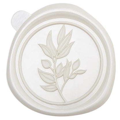 PONATIA Ivory Wax Seal Stickers - Wedding Envelope Seal Stickers, 50 Pcs Self- Adhesive Wax Seals, Perfect for Invitation Cards, Christmas Cards, Gift Wrapping, Party Menu Decor