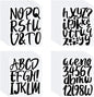 Outus 576 Pieces 8 Sheets Letters Stickers Self Adhesive Vinyl Letter Alphabet Number Stickers Mailbox Numbers Sticker, Decals for Classroom Decor, Sign, Door(Black,4 Inch)