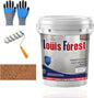Louis Forest Epoxy Floor Paint, High-Gloss Marble Effect Coating, Epoxy Colored Sand Floor Paint, Wear-Resistant and Non-Slip for Indoor Outdoor (1KG-Orange)
