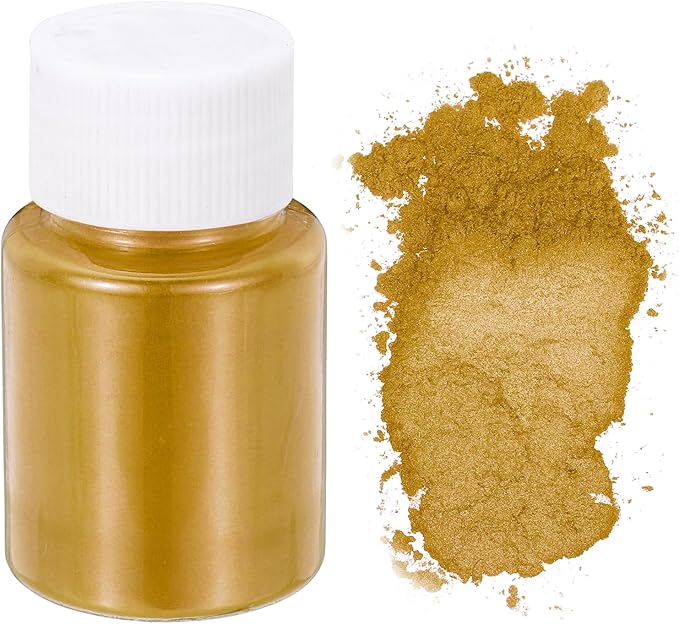 uxcell 10g/0.35oz Cosmetic Grade Mica Powder, 600 Mesh Mica Powder Natural Resin Epoxy Pigment Powders for Casting Resin, Candle Dye, DIY Nail Polish and Lip Gloss, Ochre