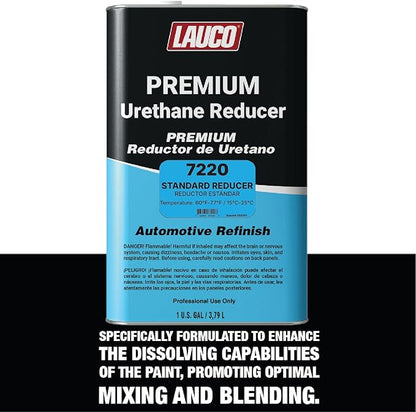 LAUCO Standard Urethane Grade Reducer (7220), 2 Gallons, 60°F - 77°F - For Automotive Paint and Industrial Paint Use - High Performance Automotive Grade