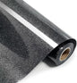 Black Glitter HTV Heat Transfer Vinyl Rolls- 10" x 8ft. Glitter HTV Black for Shirts. Iron on Vinyl and Heat Transfer Vinyl for All Cutters Machines. Easy to Cut & Weed Heat Vinyl Designs