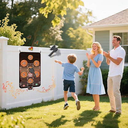Axe Throwing Target Game Set, Electronic Scoring Throwing Game Toys Gifts for Kids Age of 3-10+ Years Old Boys & Girls, Backyard Indoor & Outdoor Yard Carnival Sport Party Play Game