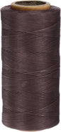 uxcell 150D 0.8mm Flat Waxed Thread 284 Yards Polyester Leather Sewing Waxed String Hand Stitching Waxed Cord for Leather Stitching Sewing Bookbinding DIY Craft Rosewood Color
