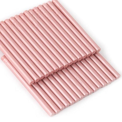 Rose Gold Wax Seal Sticks, 30pcs Sealing Wax Sticks, HOSEALING Glue Gun Wax Seal Sticks for Wax Seal Stamp, Premium Sealing Wax for Wedding Invitations, Letter, Envelope (Mini Size)