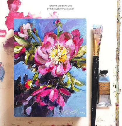 Charvin Extra Fine Oil Paint, French Yellow Primary 60 ml - Triple-Milled, Rich Texture, Poppy Oil-Based, Light-Fast, Handmade, Archival Quality