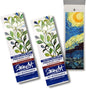 320gsm Premium Ivory Professional Bookmark Sketchpads/for All Mediums, Calligraphy, Charcoal, acrylics, Gouache / (Pack of 2 - a Total of 30 DIY Bookmarks) / Blue Florals