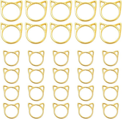 Hilsayum 30PCS Cat Stitch Marker Knitting Stitch Markers Metal Crochet Markers Ring Crocheting Accessories for Weaving, Handmade Crafts