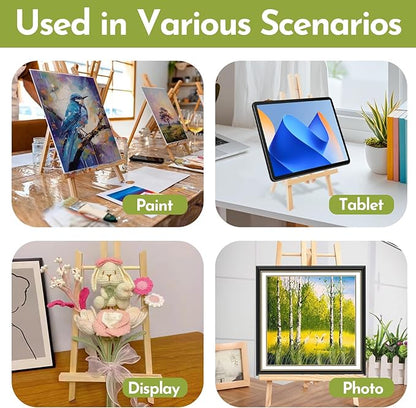 Conda 2 Pack 17 Inch Wooden Tabletop Easel Stand, A-Frame Art Painting Easel for Painting, Display & Art Creation, Canvas Holder for Artists, Students & Hobbyists