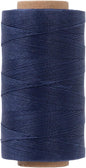 Thin Round Waxed Thread 0.45mm, 600 Yards, Dark Blue, Light Duty Polyester Wax Coated String for Leather Sewing, Upholstery, Beading, Micro Knotting, Bracelets and Macrame Jewelry Making