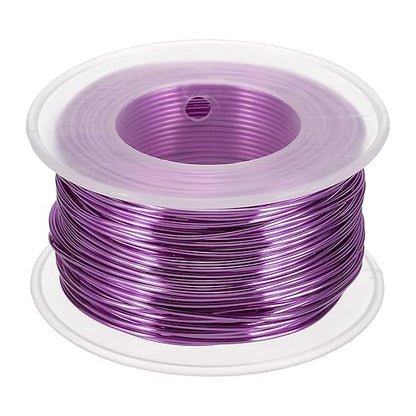 uxcell 18 Gauge / 1mm Anodized Aluminum Wire for Jewelry Craft Making, 102 Feet Bendable Flexible Wire for DIY Home Decor Gardening Sculpture, Purple
