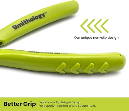 Smithology 5.3" Mini Needle Nose Pliers 3-Pack | Precision Long Nose Pliers with Serrated Jaws, Perfect for Jewelry Making, Electronics & Crafts