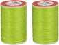 uxcell Round Leather Sewing Waxed Thread, 55m / 60 Yards Polyester Wax String, 0.80mm Wax Stitching Cord for Leather Crafts, Bookbinding, Bracelets Braided, Bright Green, 2pcs