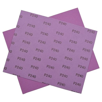 Sandpaper 240 Grit, Wet Dry Sanding Sheets 9 x 11 Inch, Advanced White Fused Alumina Abrasive Sander Paper for Wood Furniture Finishing, Metal Sanding, Automotive Polishing,12-Sheets