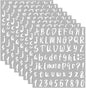Outus 576 Pieces 8 Sheets Letters Stickers Self Adhesive Vinyl Letter Alphabet Number Stickers Mailbox Numbers Sticker, Decals for Classroom Decor, Sign, Door(White,1.5 Inch)